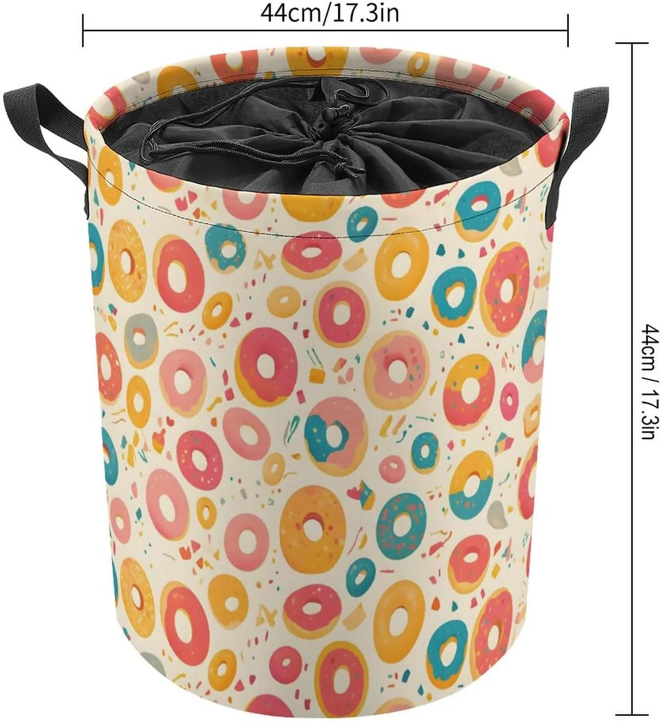 Laundry Hampers, Large Drawstring Laundry Bag, Removable Laundry Bags, Collapsible Storage Bin with Handles for Home Organization, Kids Room, Nursery Illustration