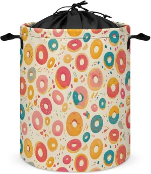 Laundry Hampers, Large Drawstring Laundry Bag, Removable Laundry Bags, Collapsible Storage Bin with Handles for Home Organization, Kids Room, Nursery Illustration