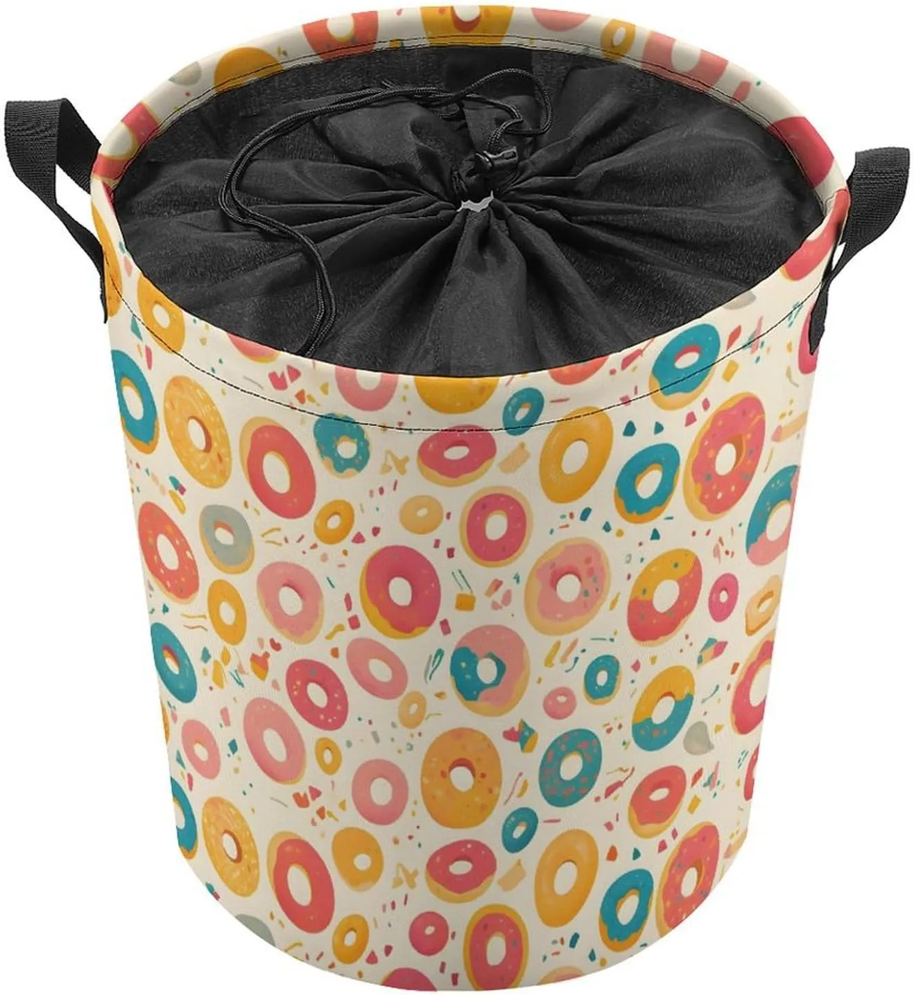 Laundry Hampers, Large Drawstring Laundry Bag, Removable Laundry Bags, Collapsible Storage Bin with Handles for Home Organization, Kids Room, Nursery Illustration