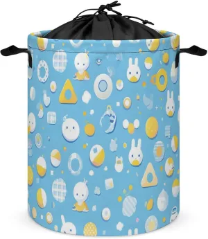 Laundry Hampers, Large Drawstring Laundry Bag, Removable Laundry Bags, Collapsible Storage Bin with Handles for Home Organization, Kids Room, Nursery Pattern