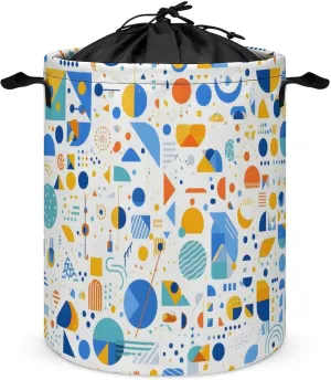 Laundry Hampers, Large Drawstring Laundry Bag, Removable Laundry Bags, Collapsible Storage Bin with Handles for Home Organization, Kids Room, Nursery Pattern