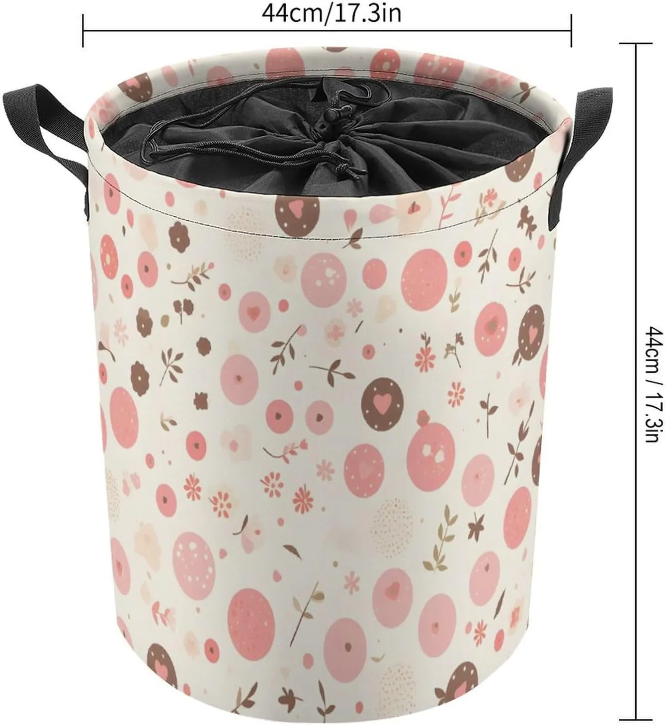 Laundry Hampers, Large Drawstring Laundry Bag, Removable Laundry Bags, Collapsible Storage Bin with Handles for Home Organization, Kids Room, Nursery Plant