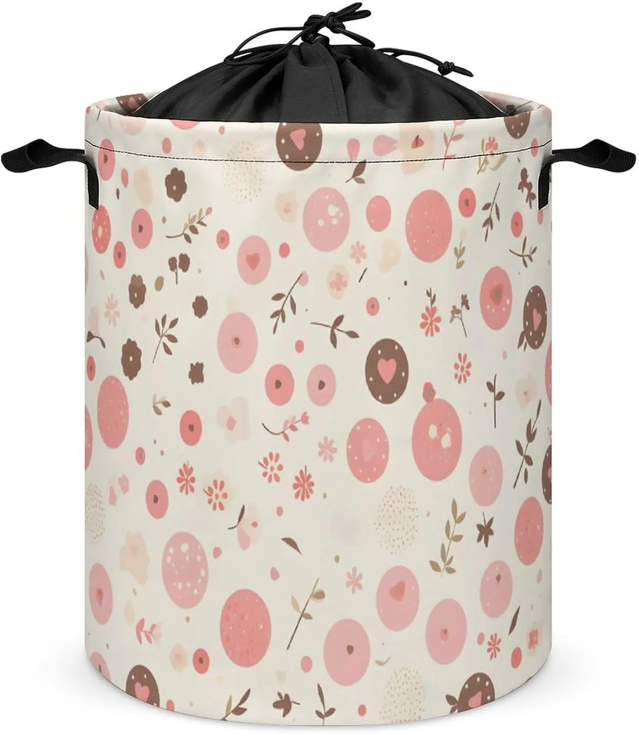 Laundry Hampers, Large Drawstring Laundry Bag, Removable Laundry Bags, Collapsible Storage Bin with Handles for Home Organization, Kids Room, Nursery Plant