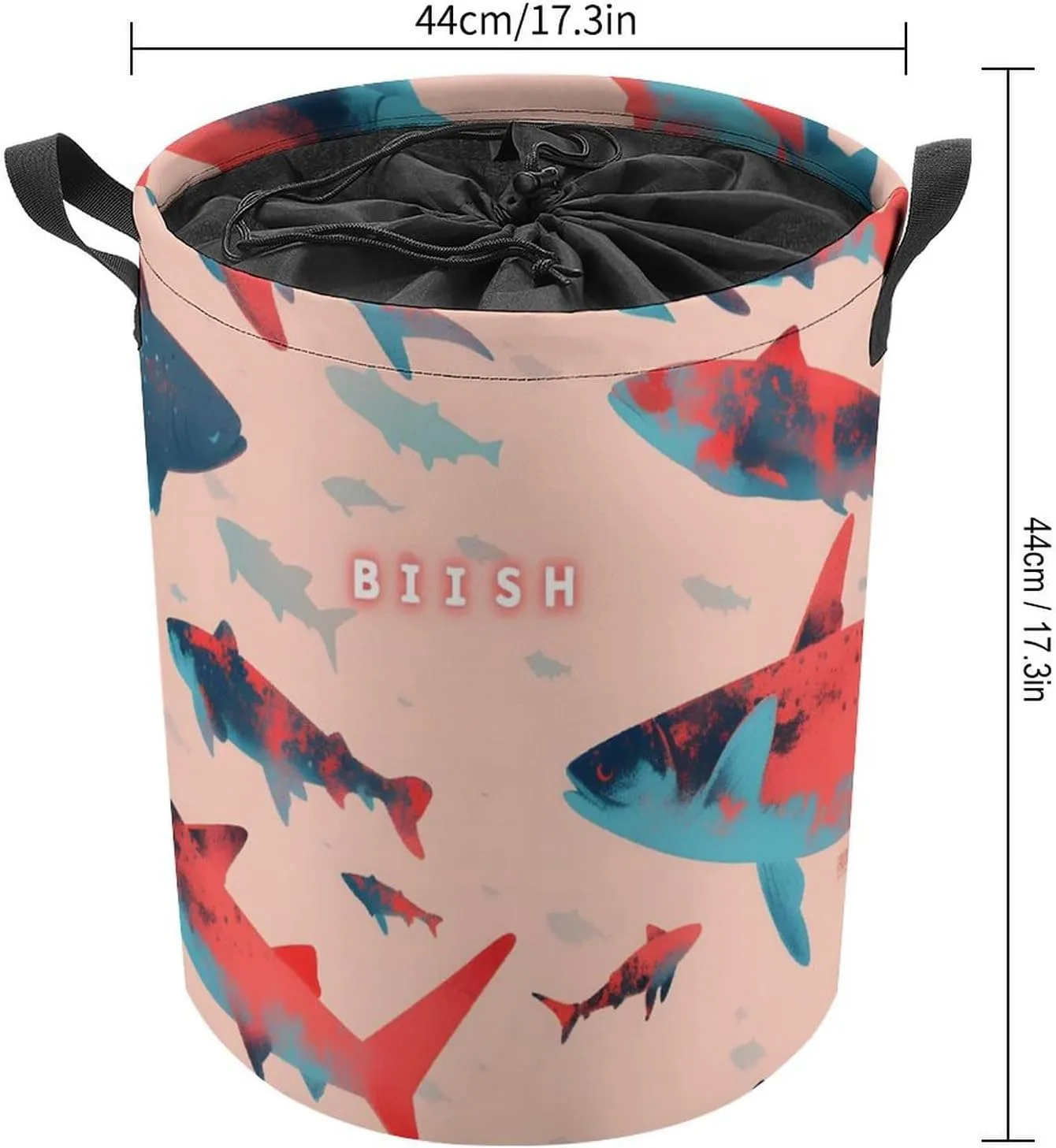Laundry Hampers, Large Drawstring Laundry Bag, Removable Laundry Bags, Collapsible Storage Bin with Handles for Home Organization, Kids Room, Nursery Vertebrate