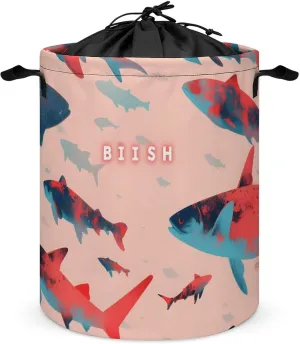 Laundry Hampers, Large Drawstring Laundry Bag, Removable Laundry Bags, Collapsible Storage Bin with Handles for Home Organization, Kids Room, Nursery Vertebrate