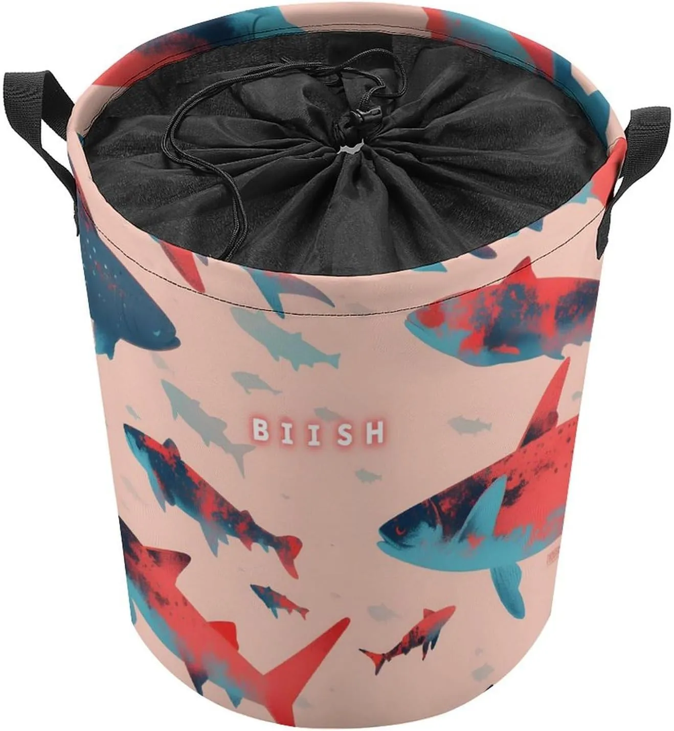 Laundry Hampers, Large Drawstring Laundry Bag, Removable Laundry Bags, Collapsible Storage Bin with Handles for Home Organization, Kids Room, Nursery Vertebrate