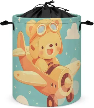 Laundry Hampers, Large Drawstring Laundry Bag, Removable Laundry Bags, Collapsible Storage Bin with Handles for Home Organization, Kids Room, Nursery Wheel