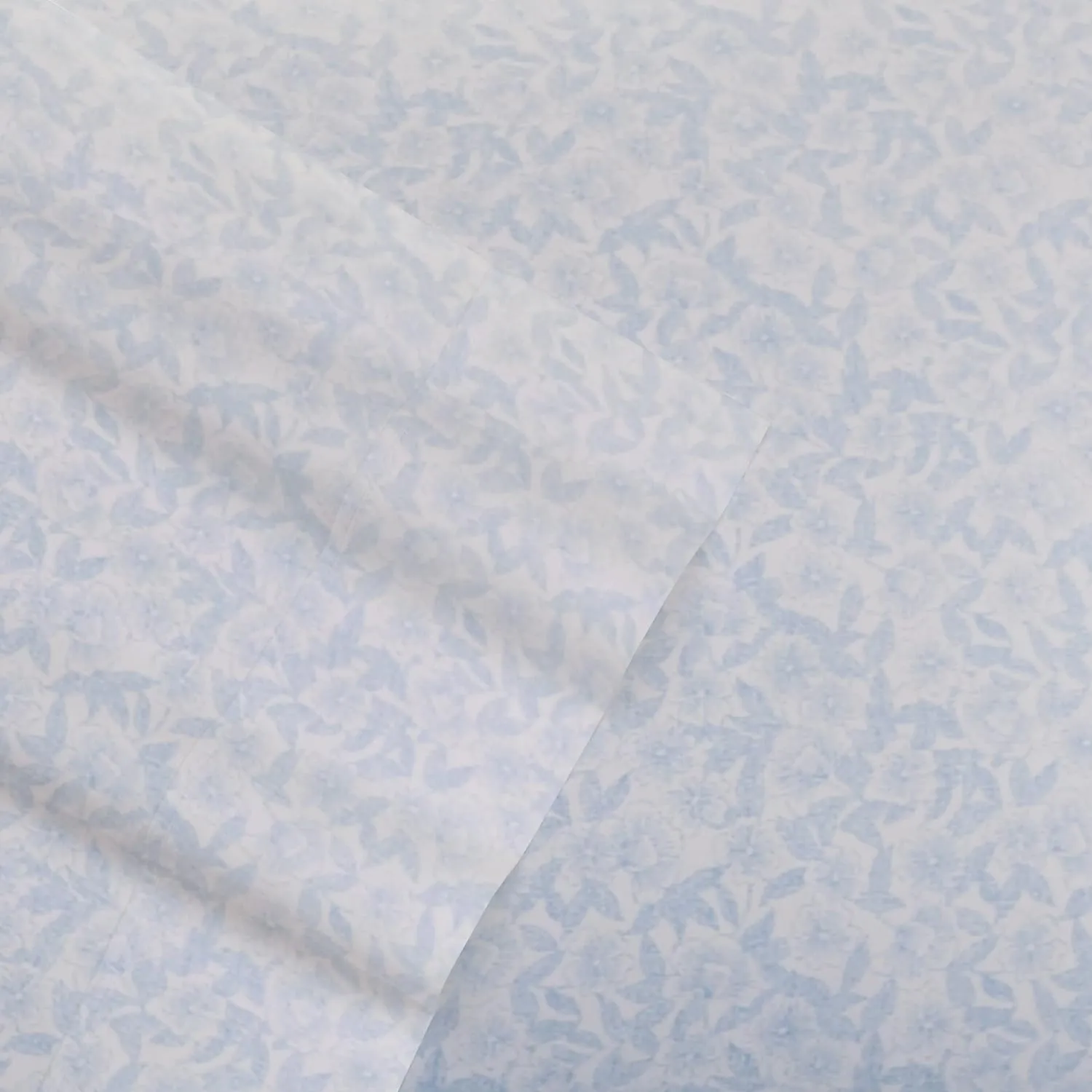 Laura Ashley - Queen Sheets, Cotton Percale 6-Piece Bedding Set, Crisp & Cool Home Decor (Belle Blue Cashmere, Queen)