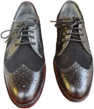 LEMBACO Men's Classic Modern Lace-up Patent Dress Business Wedding Shoes Leather Formal Business Oxford Wingtip Black Shoes