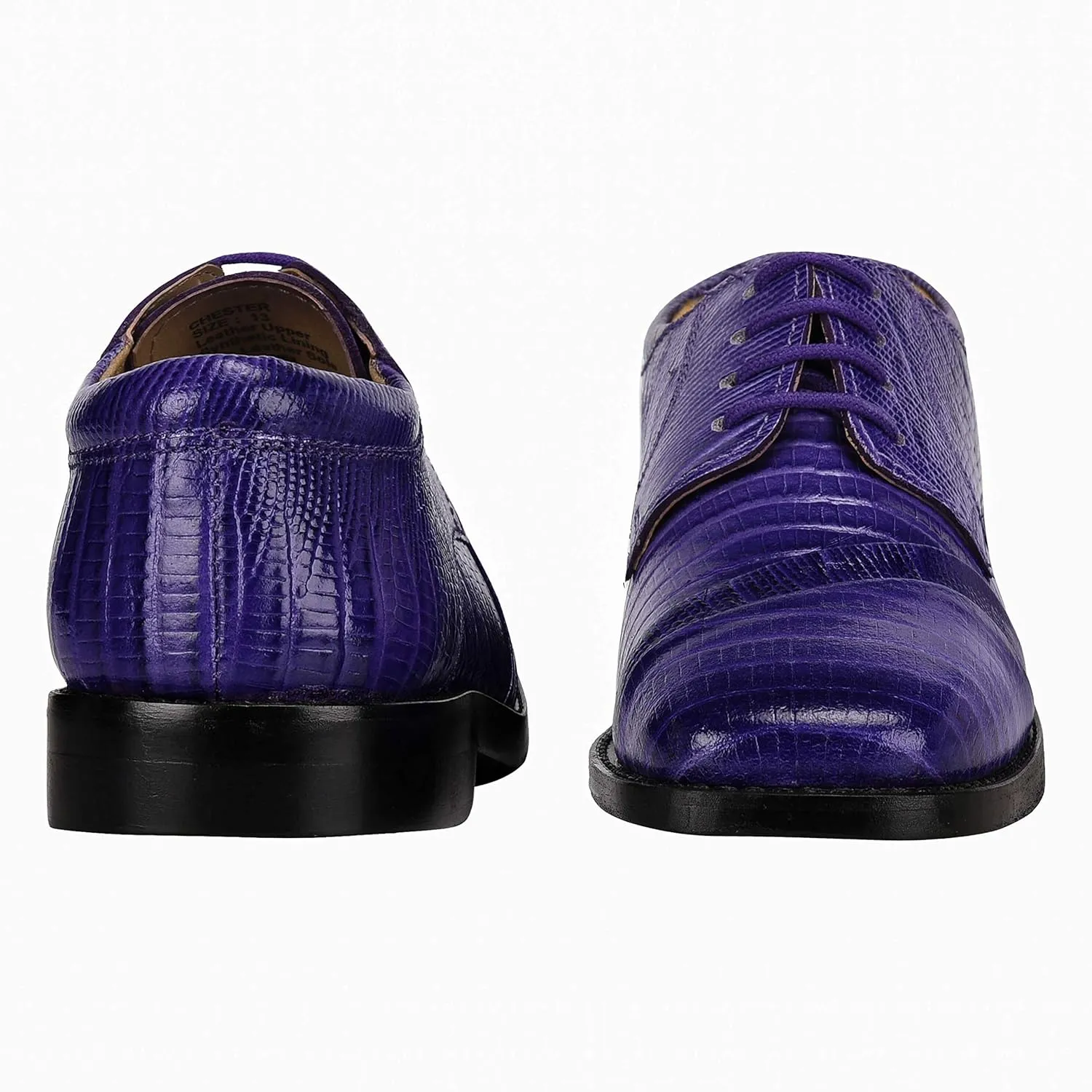 LIBERTYZENO Boys Lizard Print Genuine Leather Kids & Toddlers Lace Up Oxford Dress Shoes for Prom Graduation