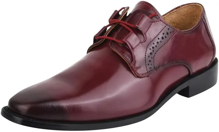 LIBERTYZENO Mens Plain & Animal Print Leather Adults Formal Lace Up Dress Shoes for Prom Graduation