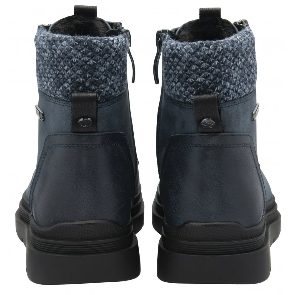 Lotus Saundra Women's Lace Up / Zip Up Ankle Boot Blue