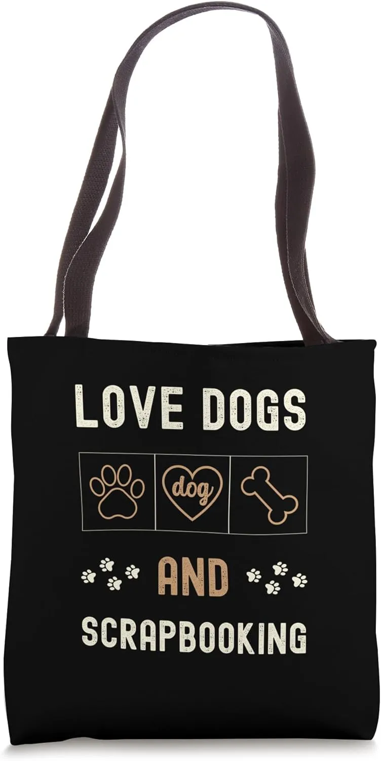 Love Dogs Scrapbooking Men Women Dog Owners Walker Tote Bag