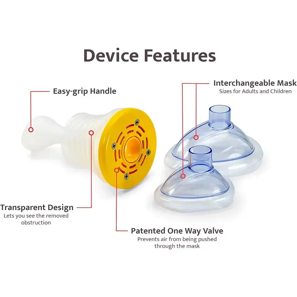 Lung Respiratory Trainer Breathing Training Device Anti-Suffocation Rescue Mask