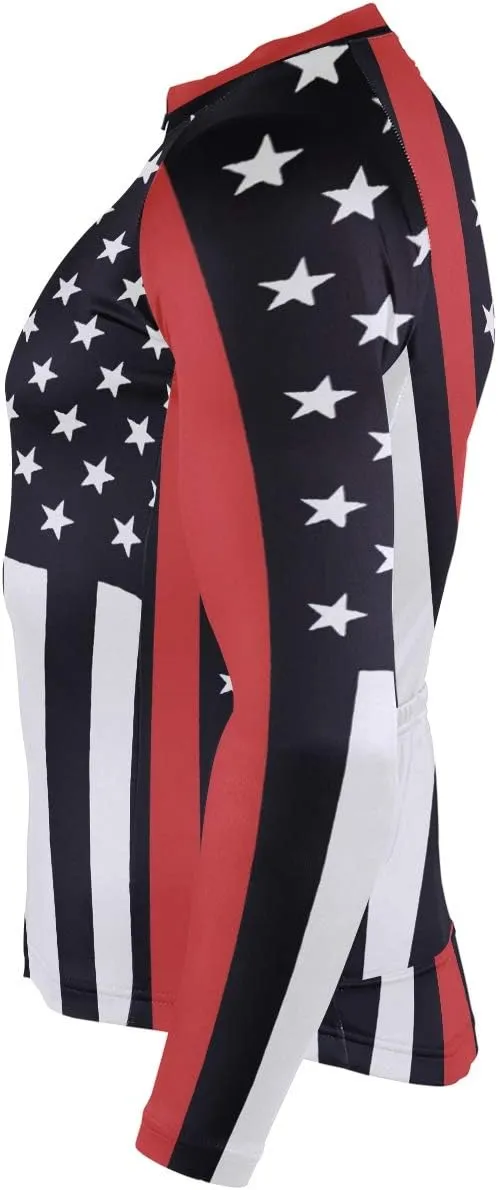 Maryland Flag Men's Cycling Jersey Long Sleeve Breathable Biking Shirts Gear Style