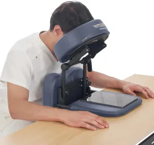 Massage Portable Face Down Massage Kit for Desk and Table Top, Office Sleeping Nap Rest Facial Pillow, face Down Therapy After Eye Surgery (Blue)