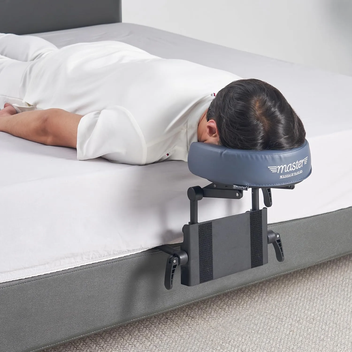Massage Portable Face Down Massage Kit for Desk and Table Top, Office Sleeping Nap Rest Facial Pillow, face Down Therapy After Eye Surgery (Blue)