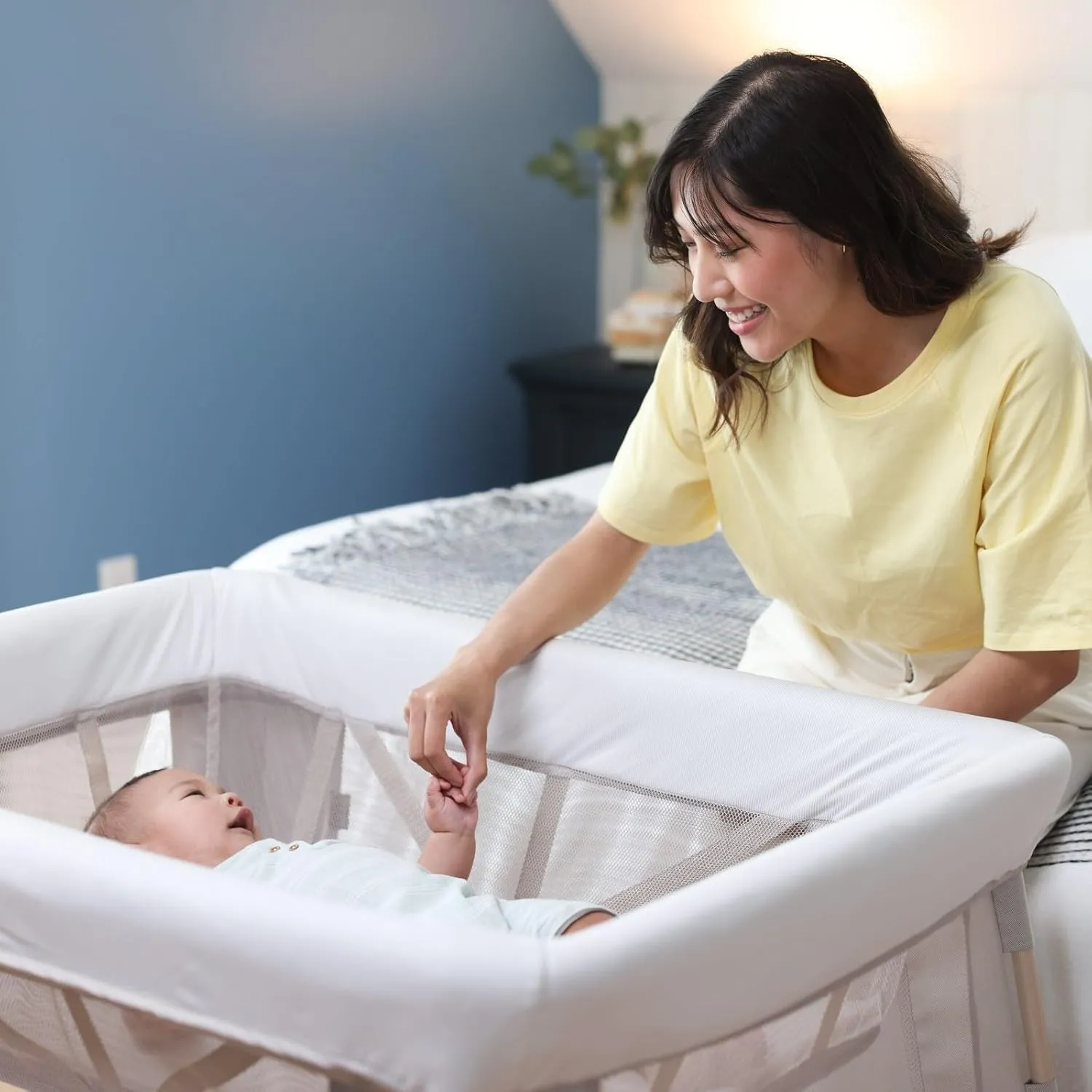 Maxi-Cosi Swift Baby Playpen with Mat, Baby Play Yards, Pack and Play with Bassinet - Portable Playpen for Babies and Toddlers, Classic Slate