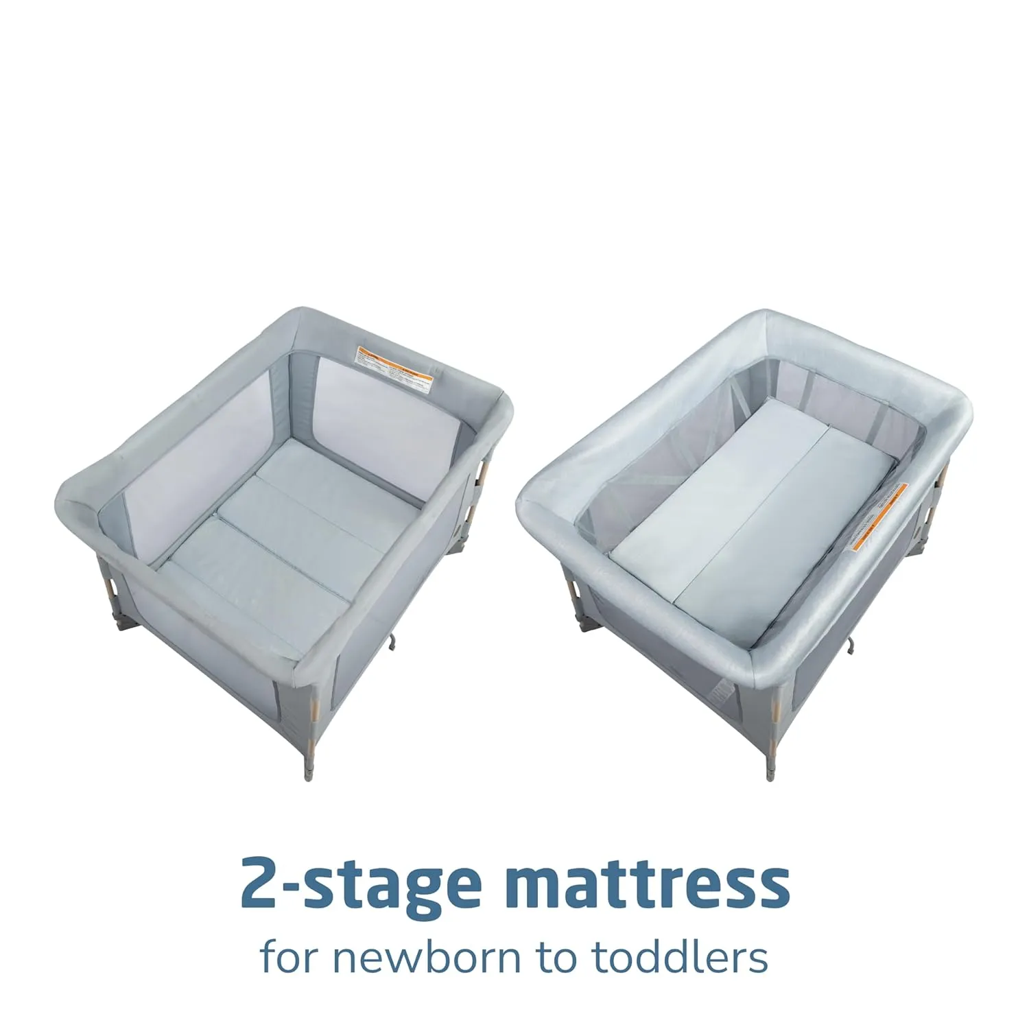 Maxi-Cosi Swift Baby Playpen with Mat, Baby Play Yards, Pack and Play with Bassinet - Portable Playpen for Babies and Toddlers, Classic Slate