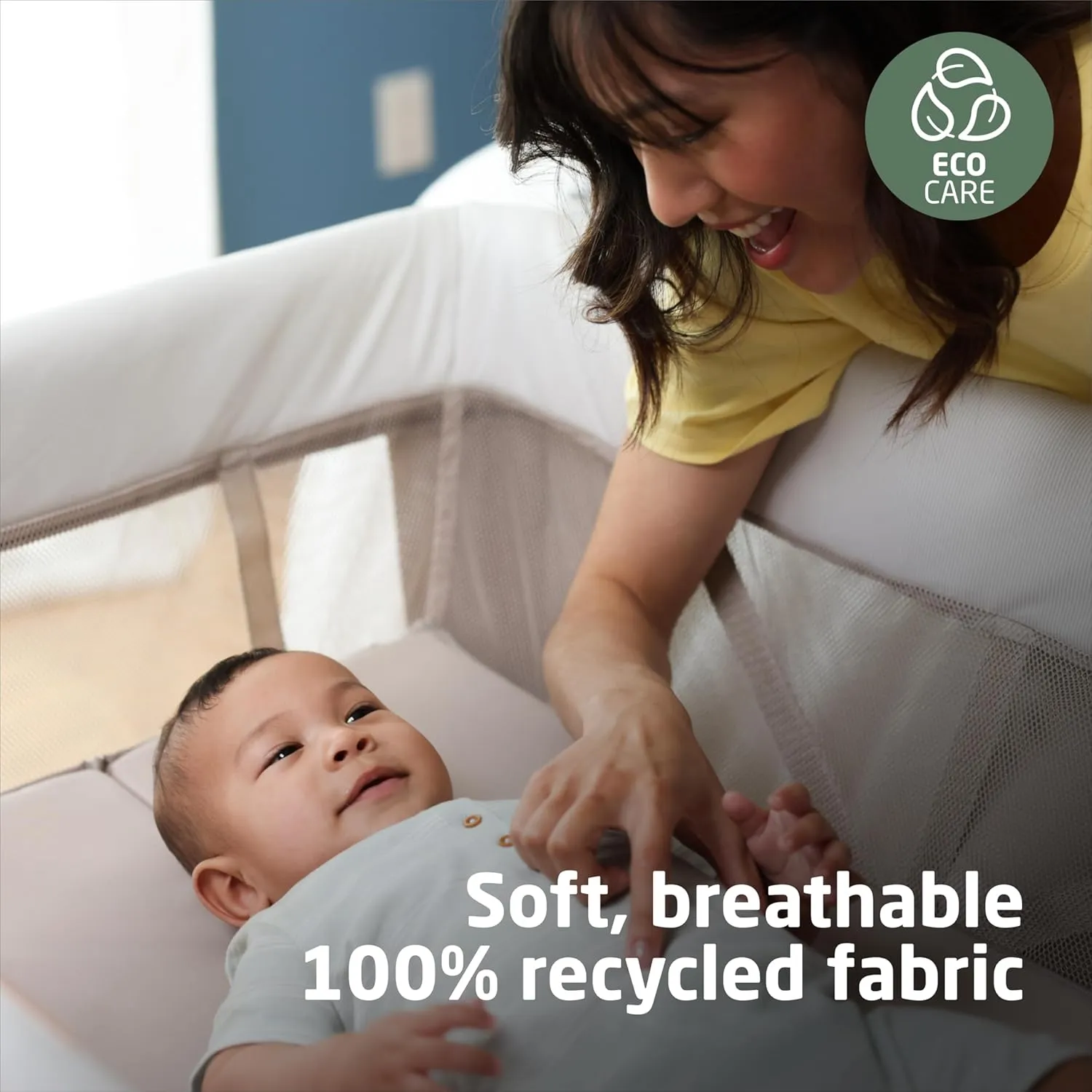 Maxi-Cosi Swift Baby Playpen with Mat, Baby Play Yards, Pack and Play with Bassinet - Portable Playpen for Babies and Toddlers, Classic Slate
