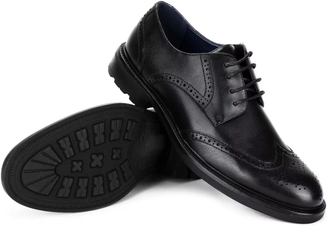 Men Wingtip Oxford Shoes Formal Classic Lace-up Dress Shoes DS20