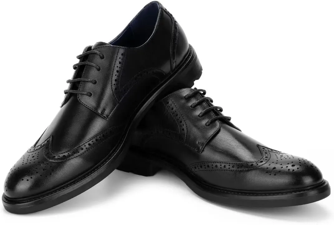 Men Wingtip Oxford Shoes Formal Classic Lace-up Dress Shoes DS20