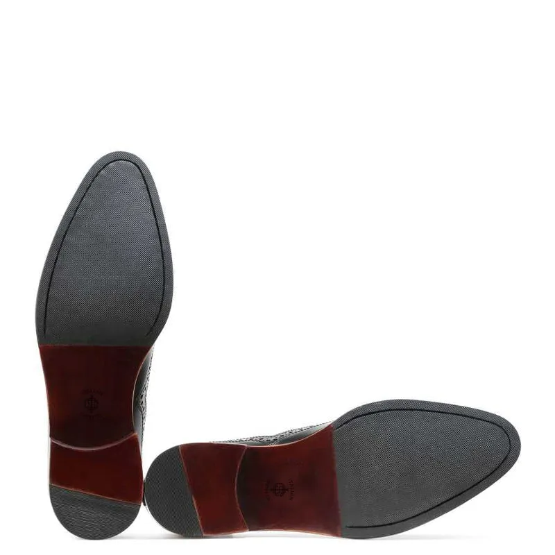 Men Wingtip Solid Leather Formal Oxford Shoes