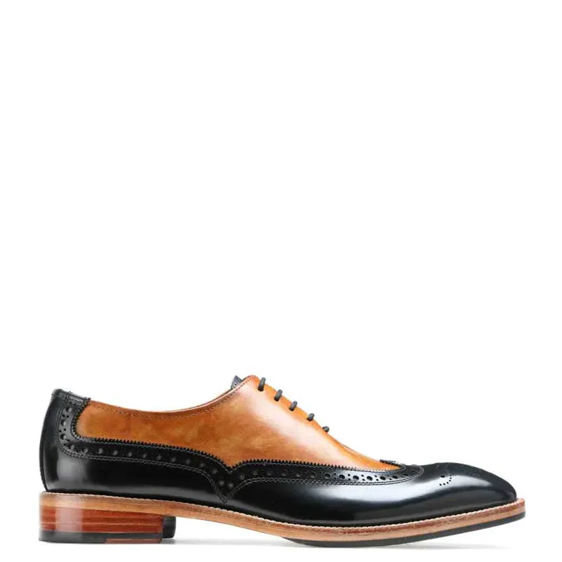 Men Wingtip Solid Leather Formal Oxford Shoes