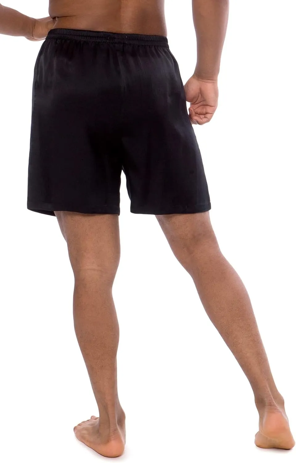 Men's 100% Organic Mulberry Silk Boxer Shorts - Luxury Underwear Breathable and Comfortable (Country Club)