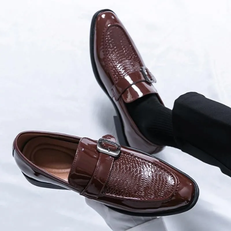 Men's Alligator Crocodile Print Oxfords Fashion Lace Up Dress Shoes Formal Business Oxford Weddings Prom