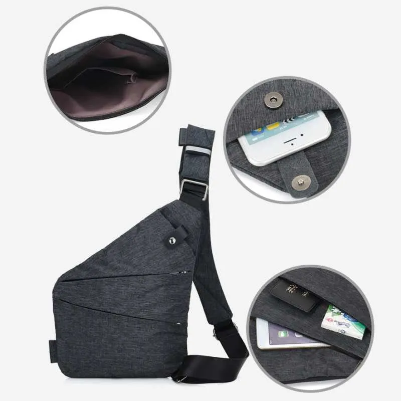 Men's anti-theft security underarm sports travel storage bag chest bag
