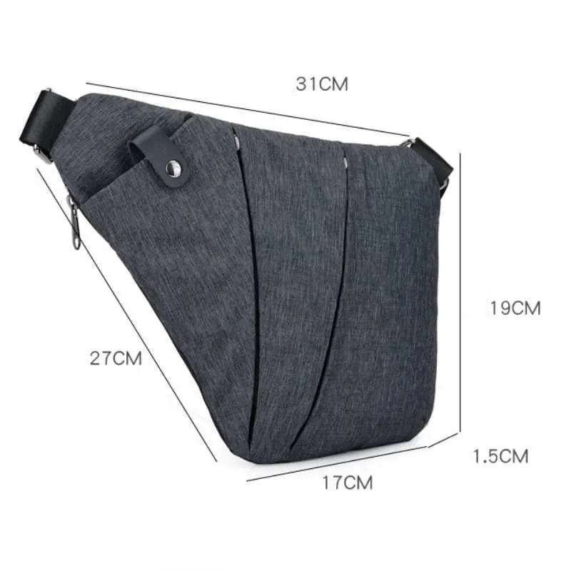 Men's anti-theft security underarm sports travel storage bag chest bag