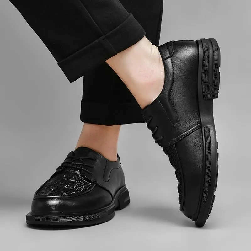 Men's Breathable Business Oxford Derby Summer Work Formal Oxfords Shoes Lightweight All-Day Comfort Non-Slip Soft Sole Penny Shoes