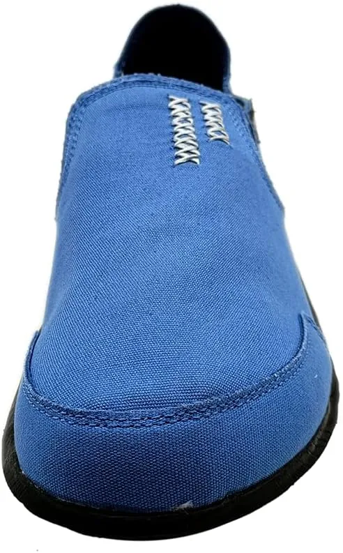 Men's Casual Canvas Slip on Loafers Leisure Flat Boat Shoes