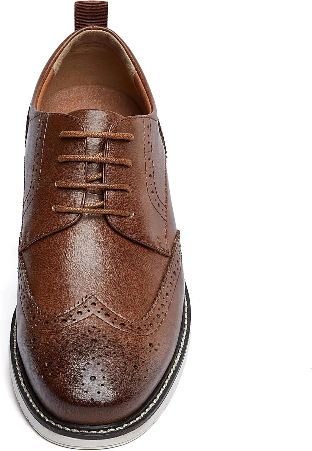 Men's Casual Oxfords Plain Toe Business Formal Dress Shoes Brown Black