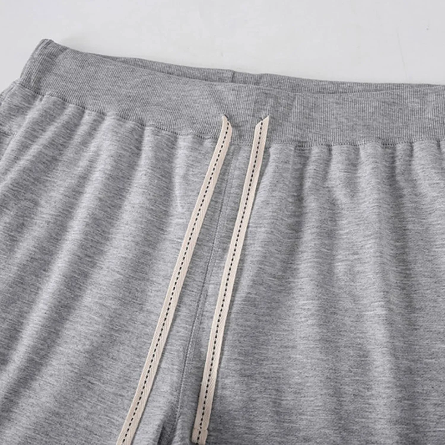 Mens Casual Shorts for Summer Beach Elastic Waist Drawstring Breathable Workout Short Pants Walking Exercise Trunks