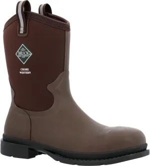 Men's Chore Western Alloy Toe Work Boot, Brown, Size 10(M)