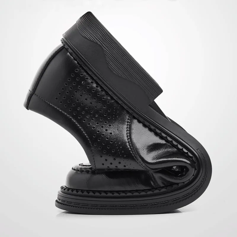 Men's Classic Breathable Leather Dress Shoes Men Casual Business Formal Oxfords Shoes Wingtip Brogue Tuxedo Shoes for Men