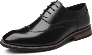 Men's Classic Dress Shoes Leather Lace Up Oxford Shoes for Formal Business