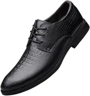 Mens Classic Oxford Shoes Genuine Leather Lace Up Dress Shoes for Men Business Formal Comfort