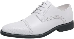 Men's Dress Oxford Shoes Classic Lace-up Leather Formal Business Tuxedo Shoes Wedding Casual British Bridegroom Footwear