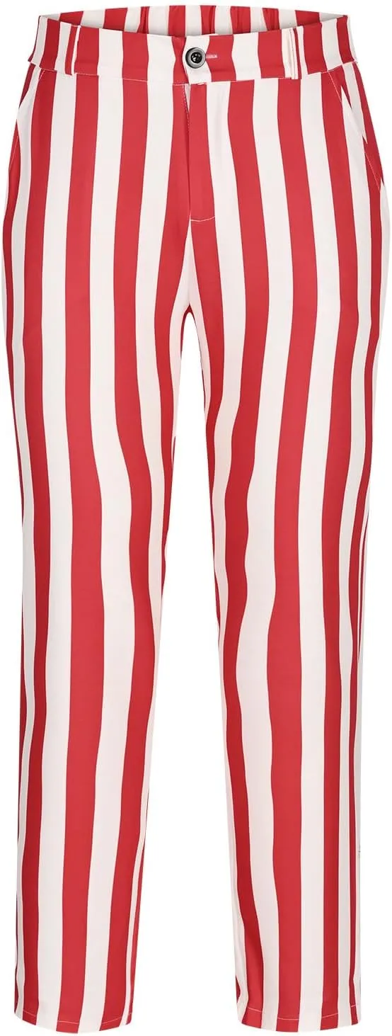 Men's Dress Pants Classic Fit Stretch Dress Pants Casual Pleated Front Dress Pants Straight Fit Pants