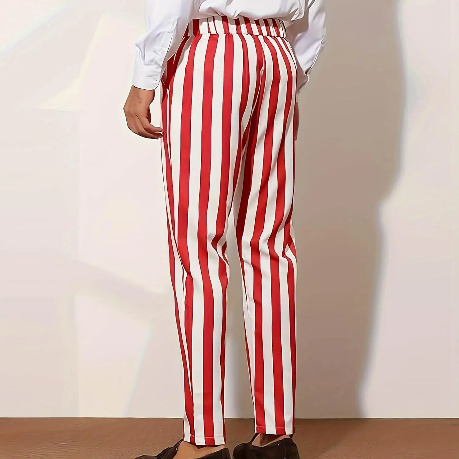 Men's Dress Pants Classic Fit Stretch Dress Pants Casual Pleated Front Dress Pants Straight Fit Pants