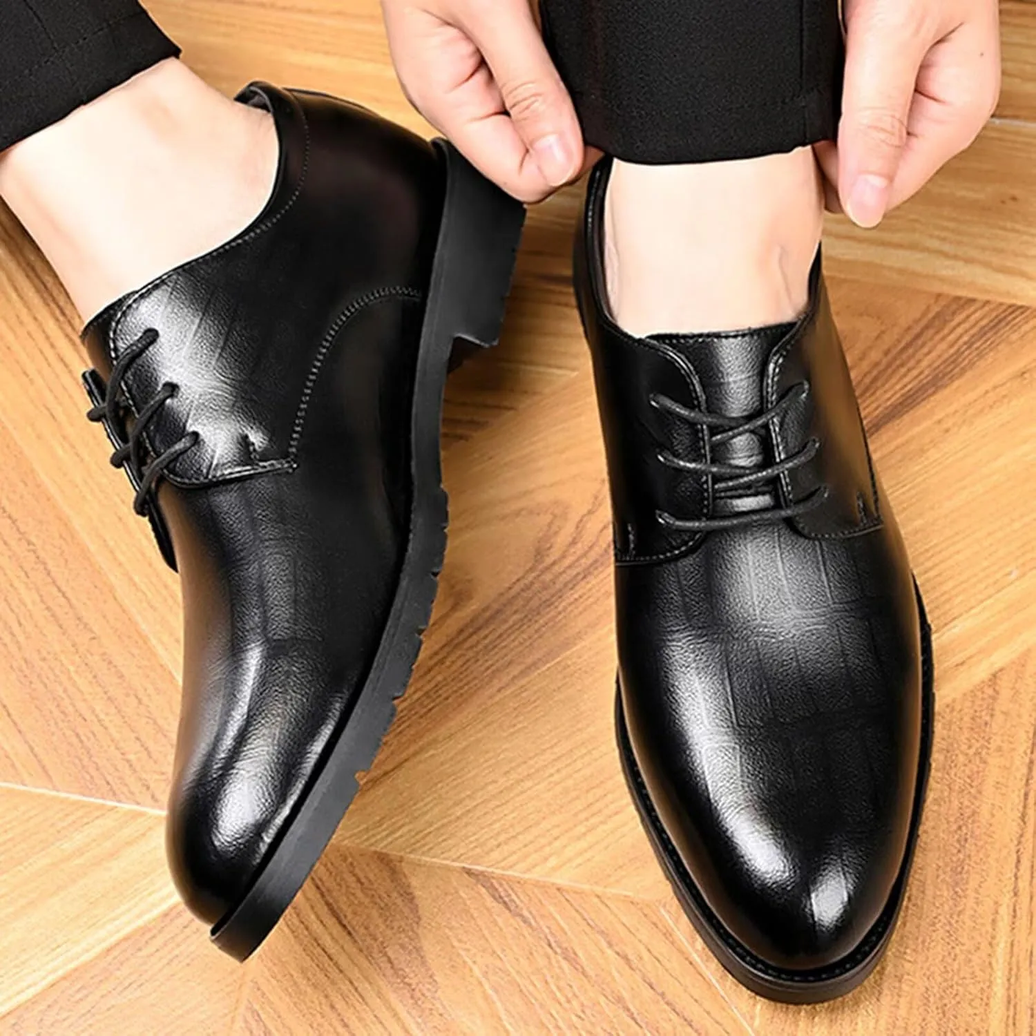 Men's Dress Shoes Casual Classic Lace-up Oxfords Business Formal Shoes