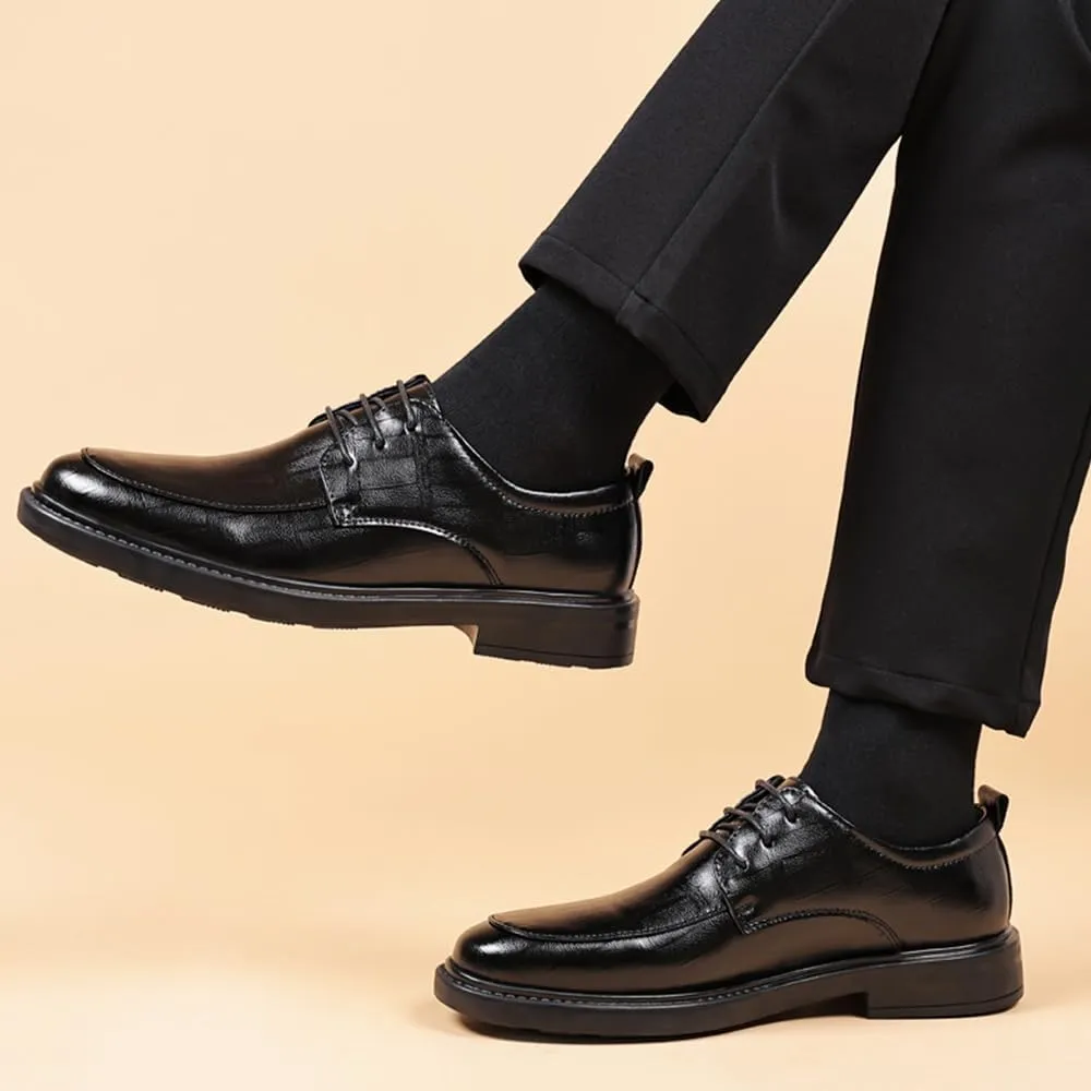 Men's Dress Shoes Casual Oxford Lace-up Fashion Business Formal Shoes