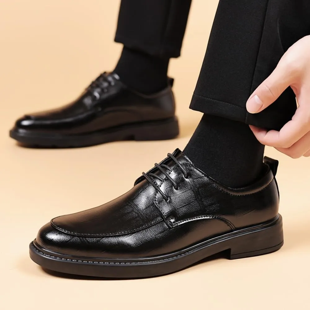 Men's Dress Shoes Casual Oxford Lace-up Fashion Business Formal Shoes