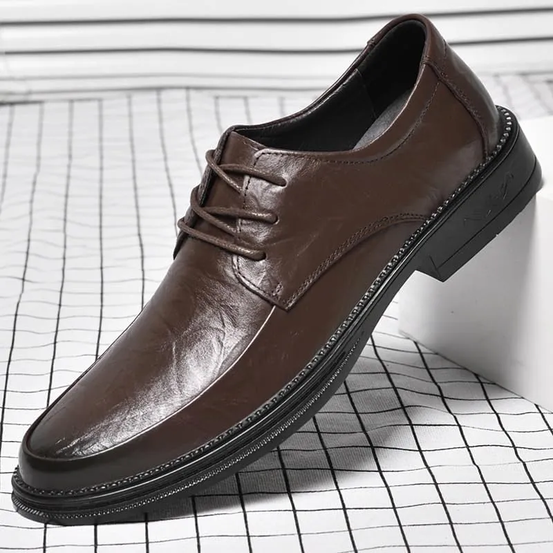 Men's Dress Shoes Classic Formal Lace Up Oxford Mens Wedding Pointed Toe Wingtip Brogue