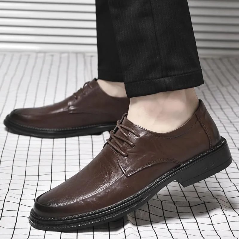 Men's Dress Shoes Classic Formal Lace Up Oxford Mens Wedding Pointed Toe Wingtip Brogue