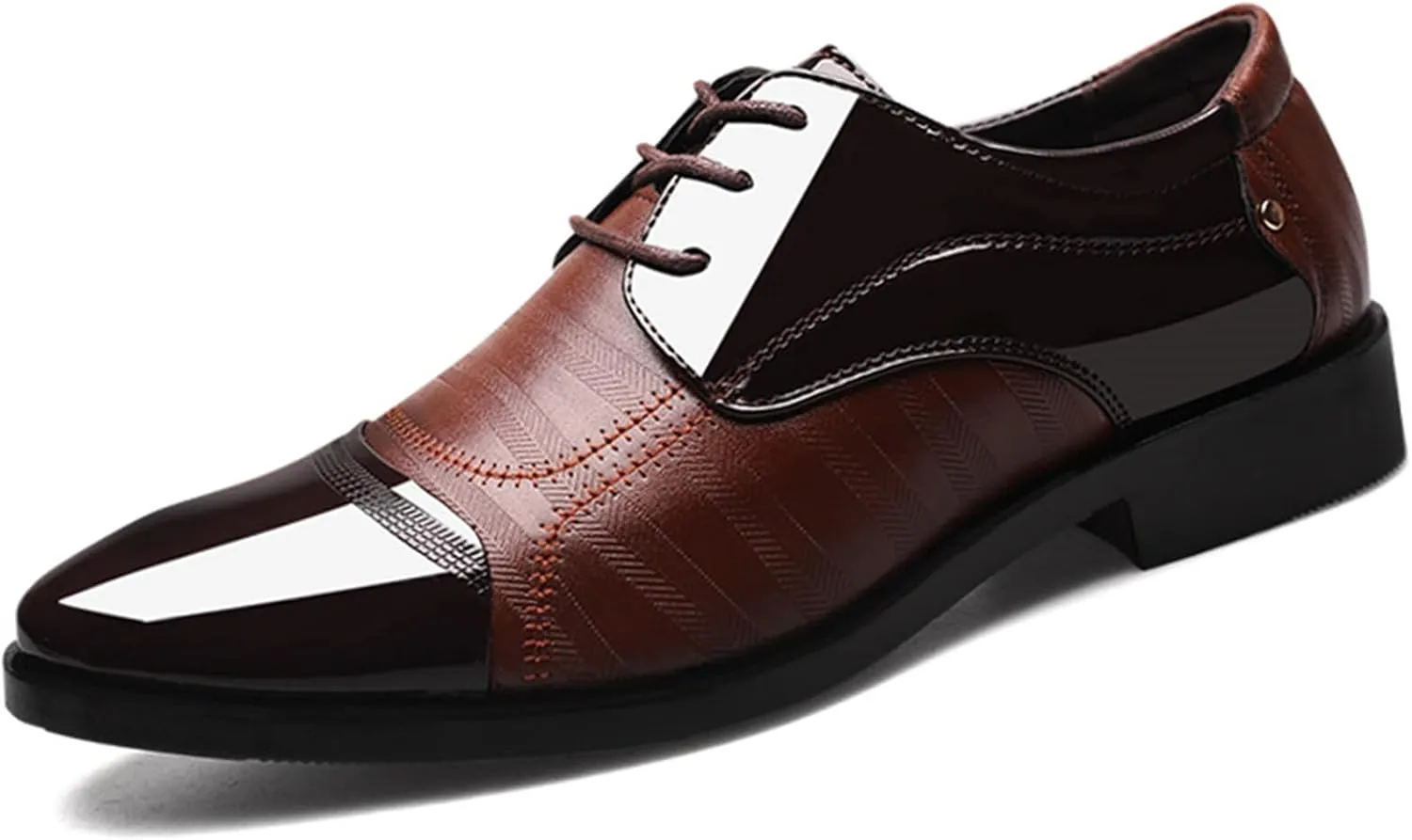 Mens Dress Shoes Oxford Shoes for Men Formal Pointed Lace Up Business Tuxedo Shoes