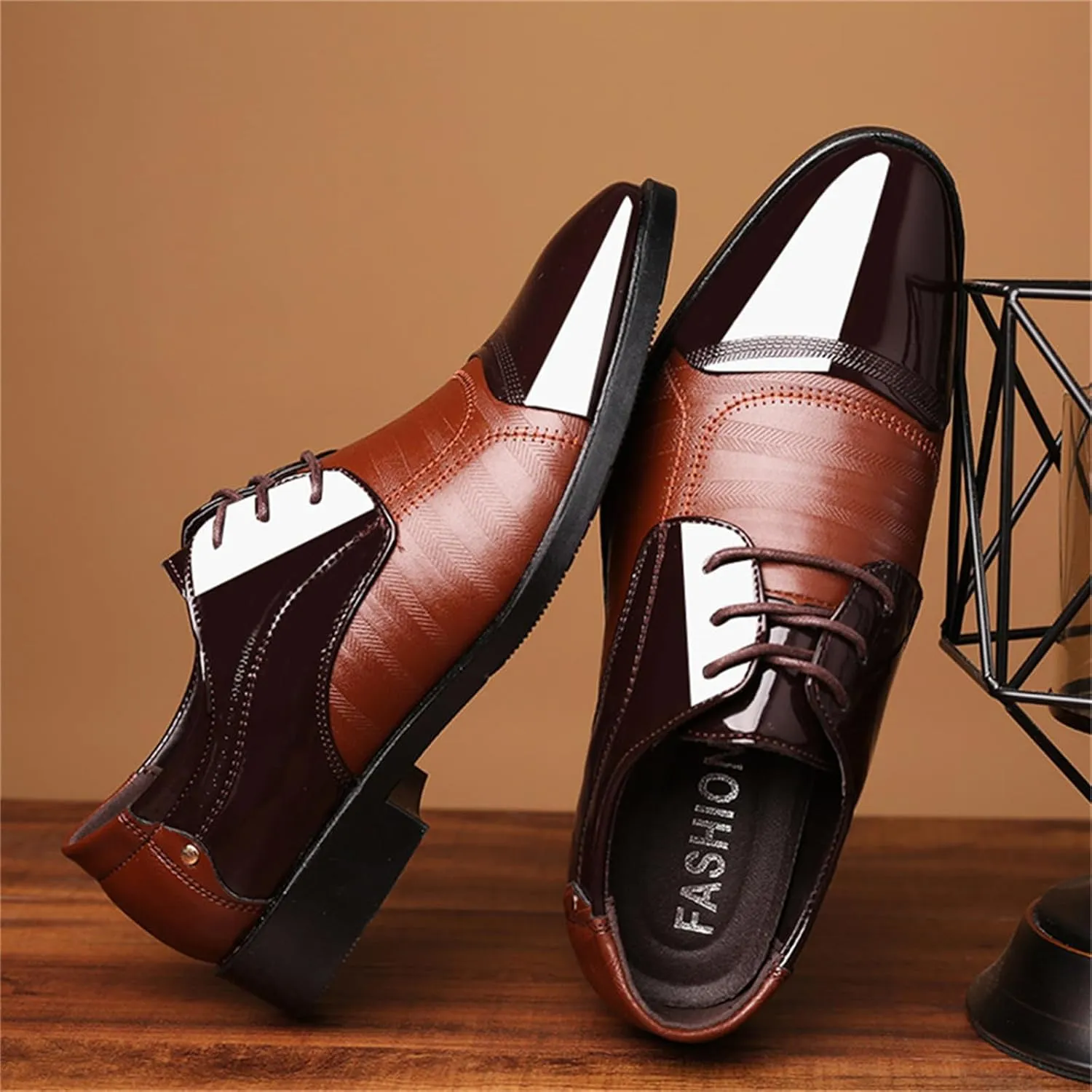 Mens Dress Shoes Oxford Shoes for Men Formal Pointed Lace Up Business Tuxedo Shoes